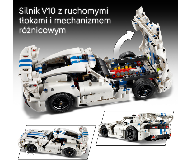 LEGO TECHNIC 42234 Samochód sportowy Dodge Viper GTS-R - 1547396 - zdjęcie 6